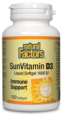 Natural Factors SunVitamin D3 1000IU Softgel - 1