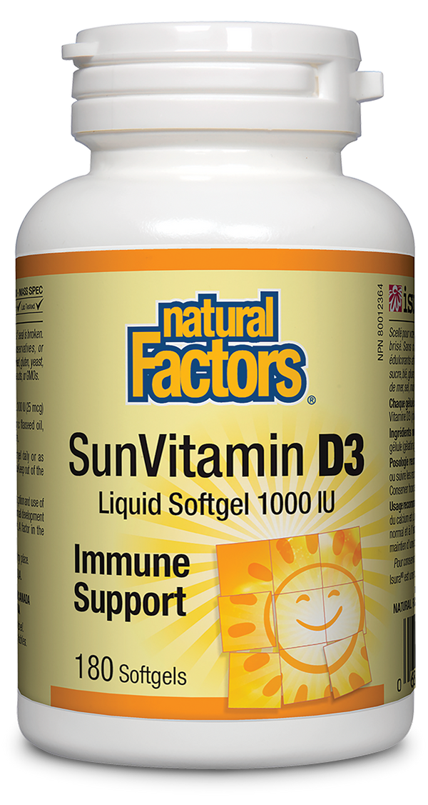Natural Factors SunVitamin D3 1000IU Softgel - 1