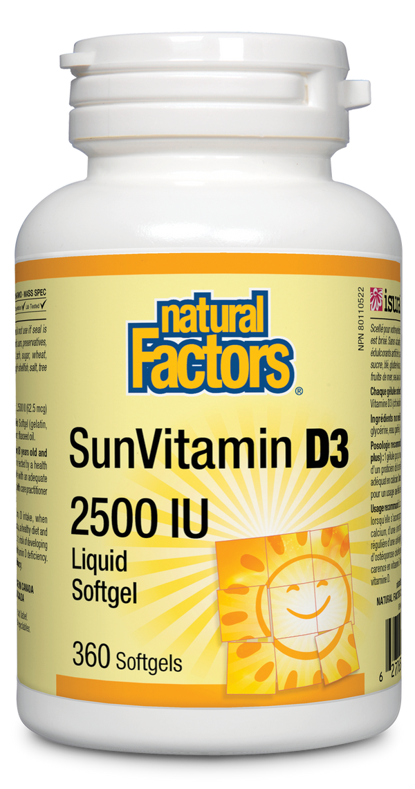 Natural Factors SunVitamin D3 2500IU Softgel - 3