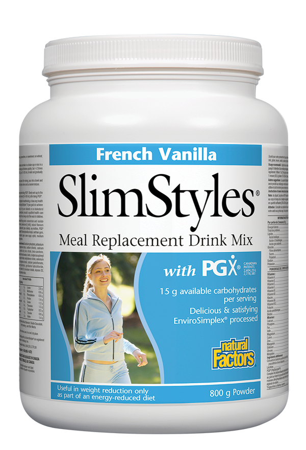 Natural Factors SlimStyles With PGX 800 g French Vanilla - 1