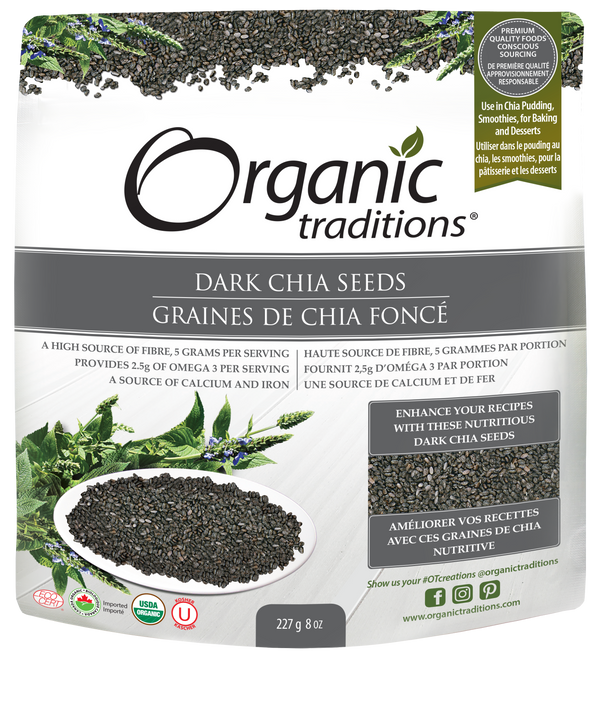 Organic Traditions Dark Chia Seeds - 1