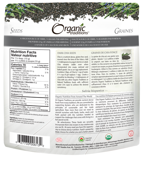 Organic Traditions Dark Chia Seeds - 0