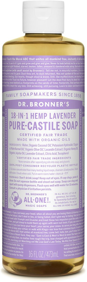 Dr. Bronner's All-One Pure-Castile Liquid Soap Lavender - 0