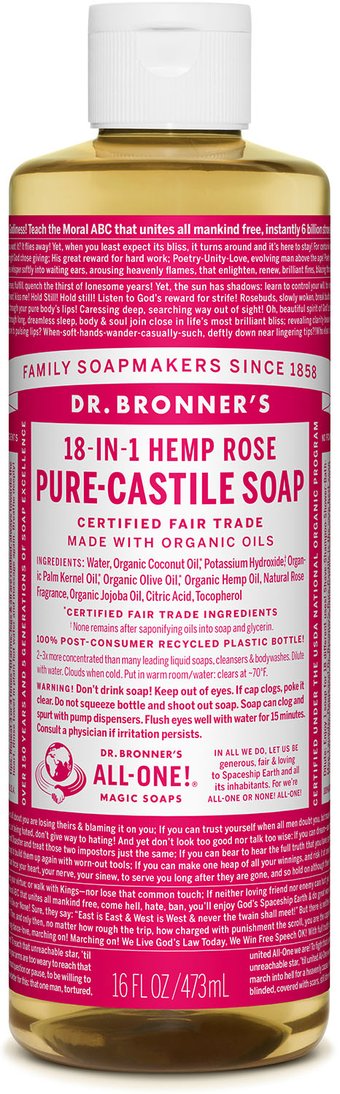 Dr. Bronner's All-One Pure-Castile Liquid Soap Rose - 0