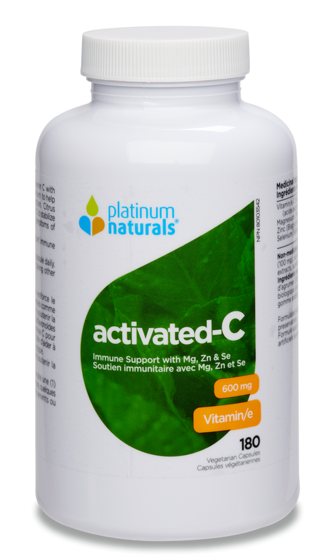 Platinum Naturals Activated-C 600 mg with Free 60 ml Hand Sanitizer *LIMITED STOCK*