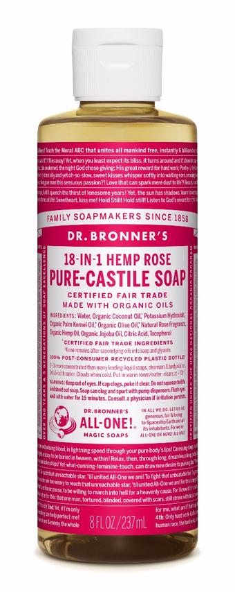 Dr. Bronner's All-One Pure-Castile Liquid Soap Rose