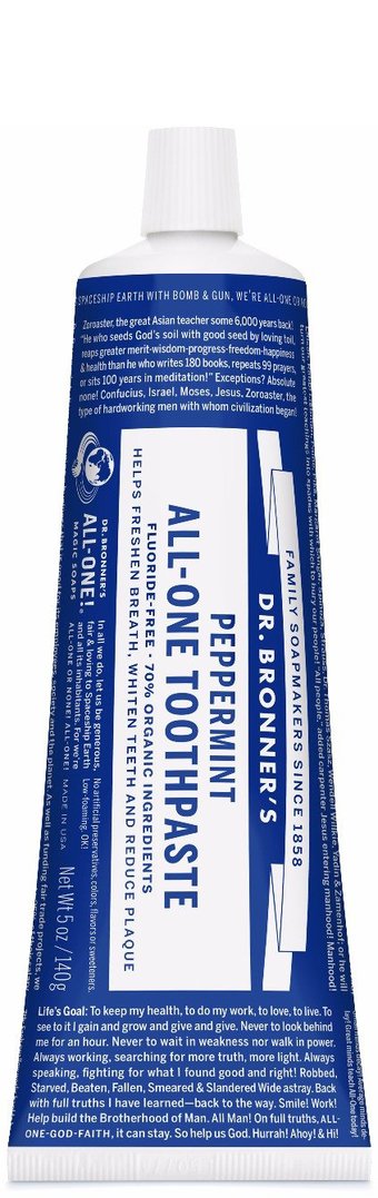 Dr. Bronner's All-One Toothpaste Peppermint 140g