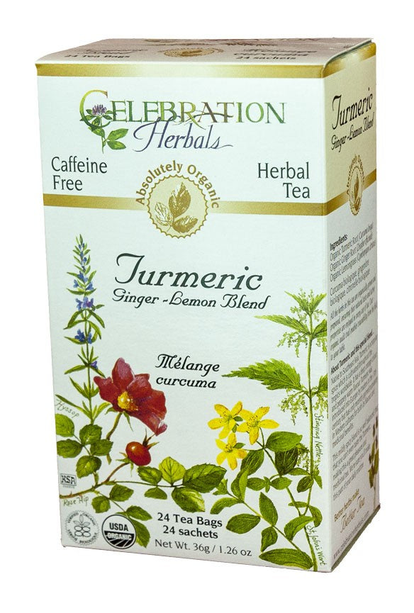 Celebration Herbals Tumeric, Ginger-Lemon Blend 24 Tea Bags - 1