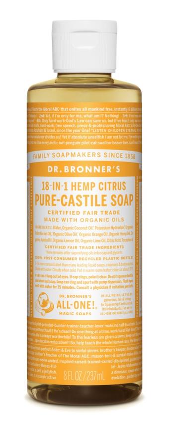 Dr. Bronner's All-One Pure-Castile Liquid Soap Citrus