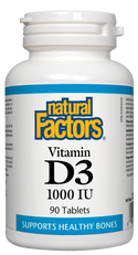 Natural Factors Vitamin D3 1000IU Tablets - 1