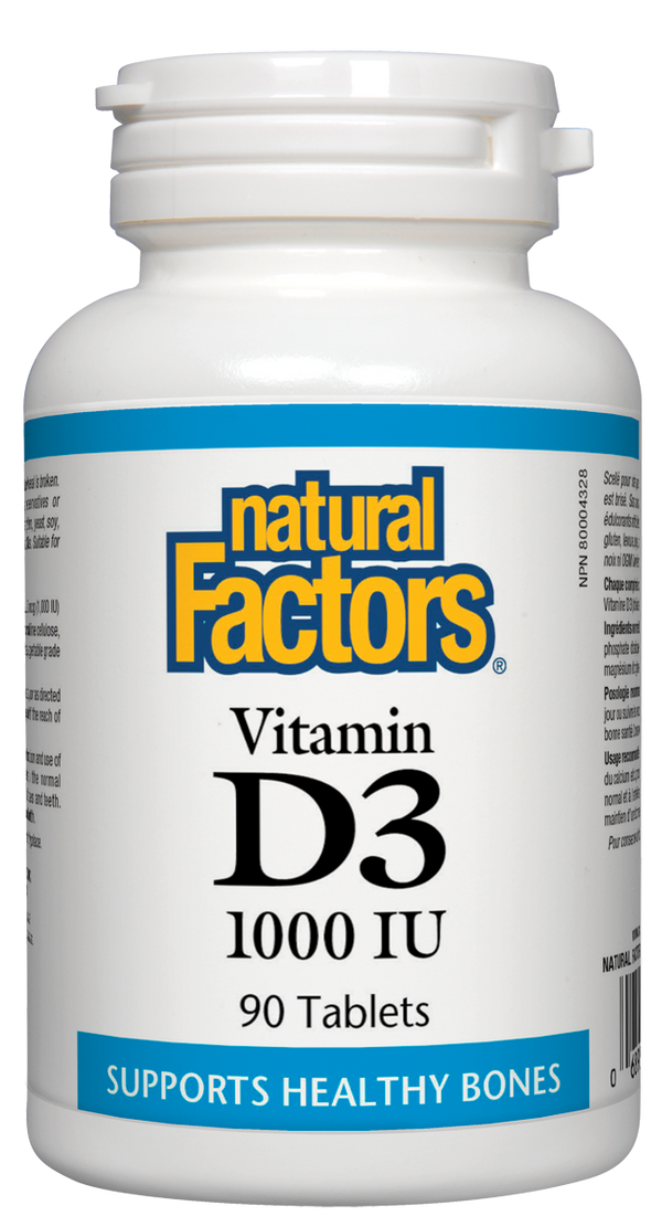 Natural Factors Vitamin D3 1000IU Tablets - 1