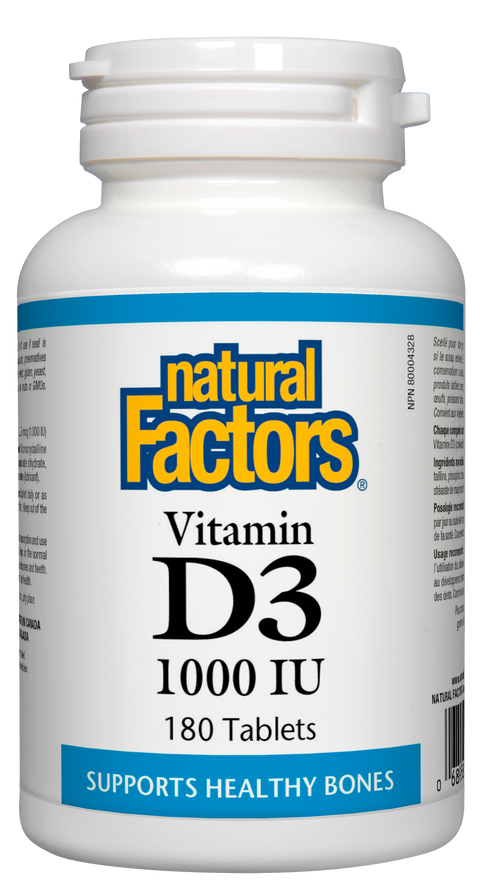 Natural Factors Vitamin D3 1000IU Tablets - 0