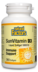 Natural Factors SunVitamin D3 1000IU Softgel - 2