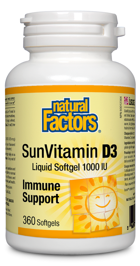 Natural Factors SunVitamin D3 1000IU Softgel - 0