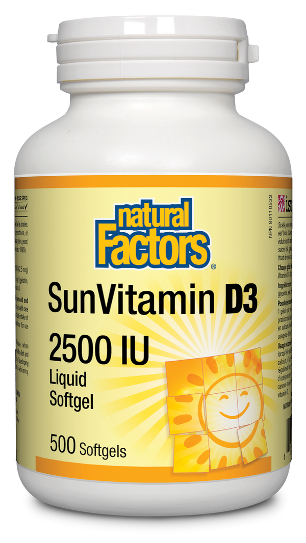 Natural Factors SunVitamin D3 2500IU Softgel - 4