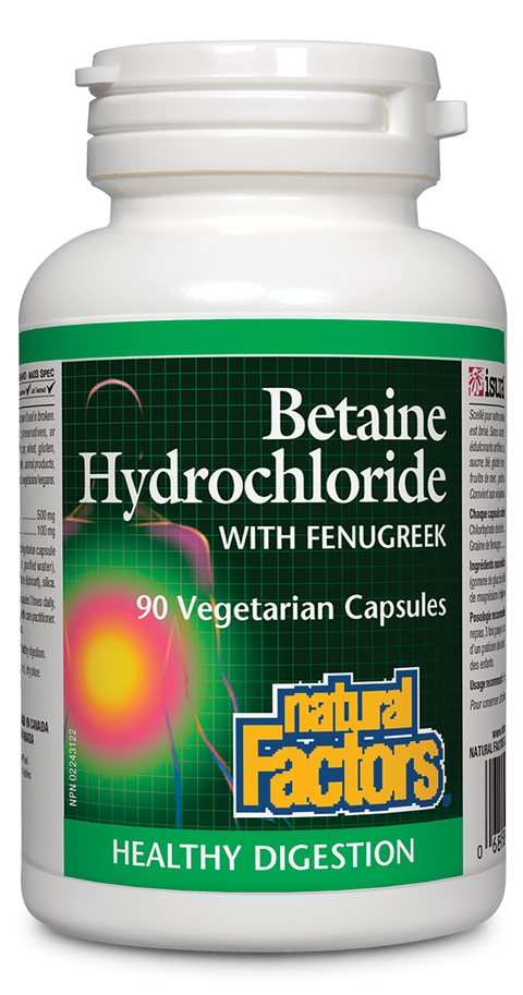 Natural Factors Betaine Hydrochloride Vegetarian Capsules