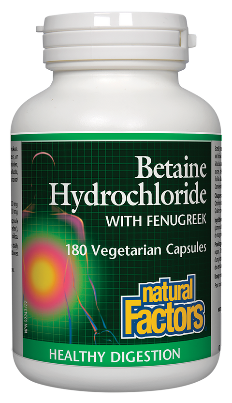Natural Factors Betaine Hydrochloride Vegetarian Capsules - 0
