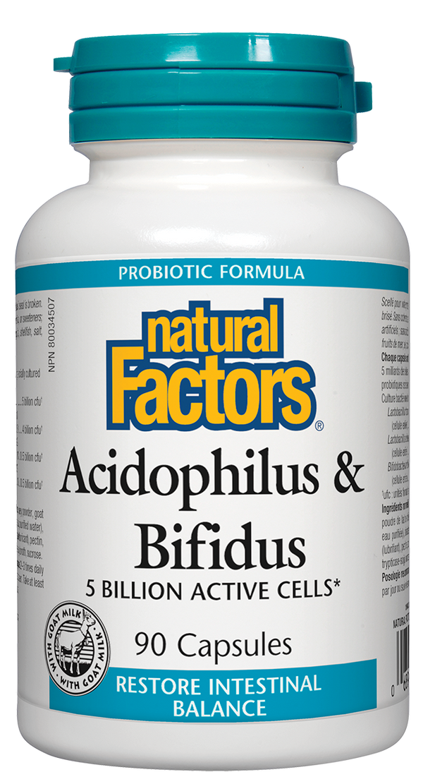 Natural Factors Acidophilus & Bifidus 5 Billion - 1