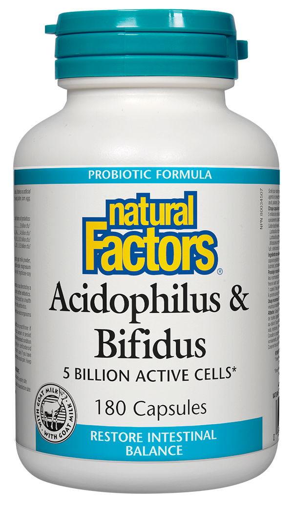 Natural Factors Acidophilus & Bifidus 5 Billion - 2