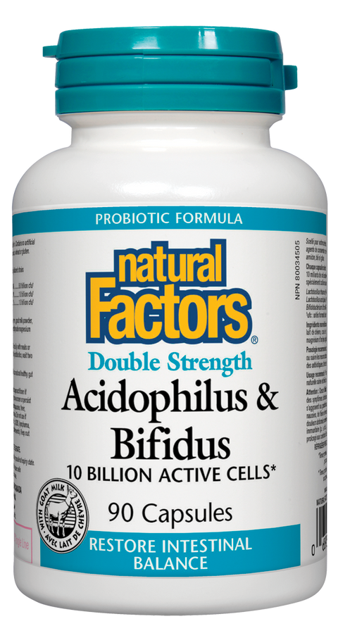 Natural Factors Acidophilus & Bifidus 10 Billion