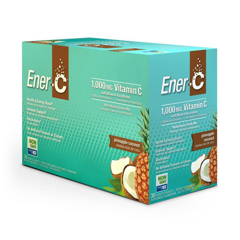 Ener-C Multivitamin Drink Mix Pineapple Coconut Box 30 Packets