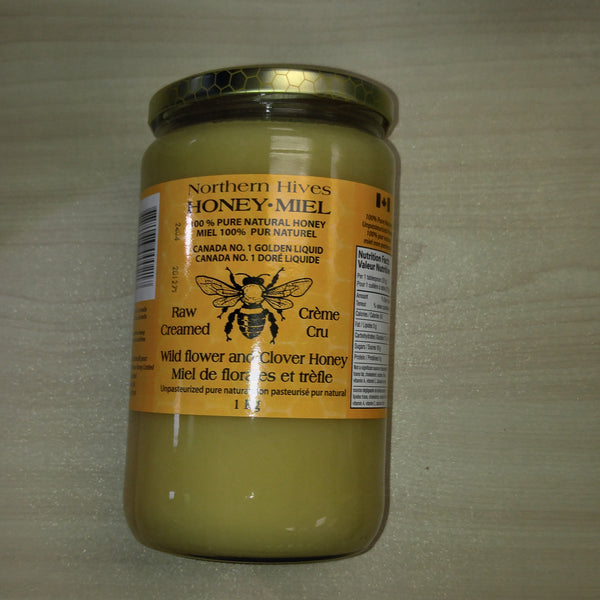 Northern Hives Raw Creamed Wild Flower and Clover Honey 1 Kg - 1