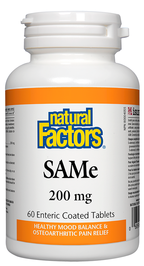 Natural Factors SAMe 200 mg Enteric Tablet - 0