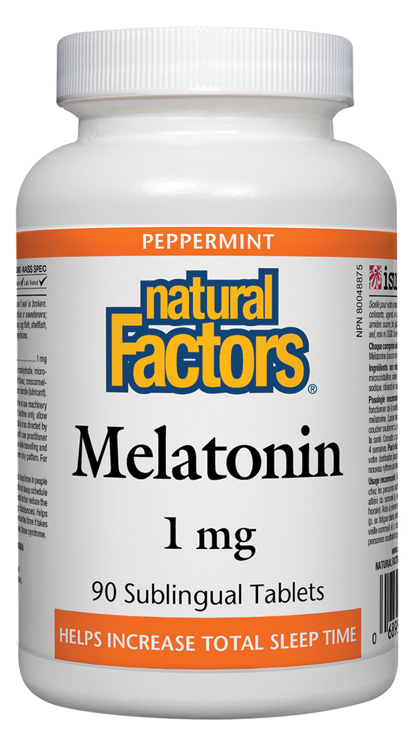 Natural Factors Melatonin 1mg Peppermint Sublingual - 1