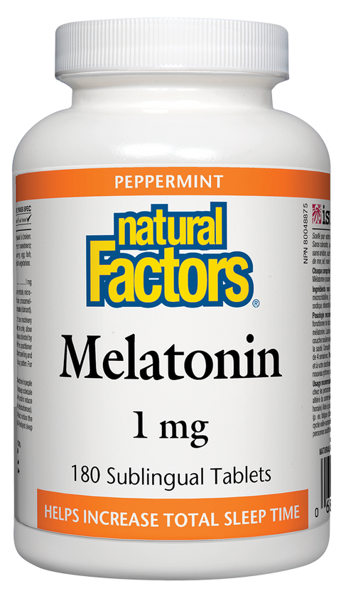 Natural Factors Melatonin 1mg Peppermint Sublingual - 0