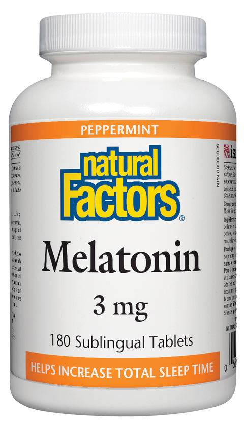 Natural Factors Melatonin 3mg Peppermint Sublingual - 0