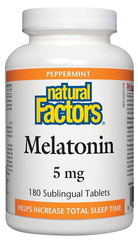 Natural Factors Melatonin 5mg Peppermint Sublingual - 0
