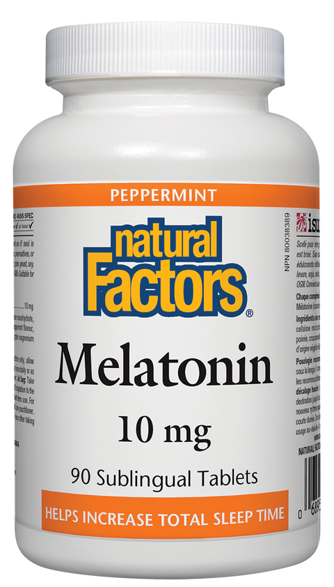 Natural Factors Melatonin 10mg Peppermint Sublingual