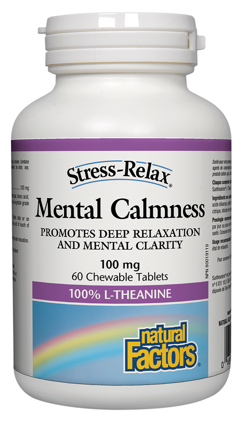 Natural Factors Mental Calmness 100 mg Chewable Tablets