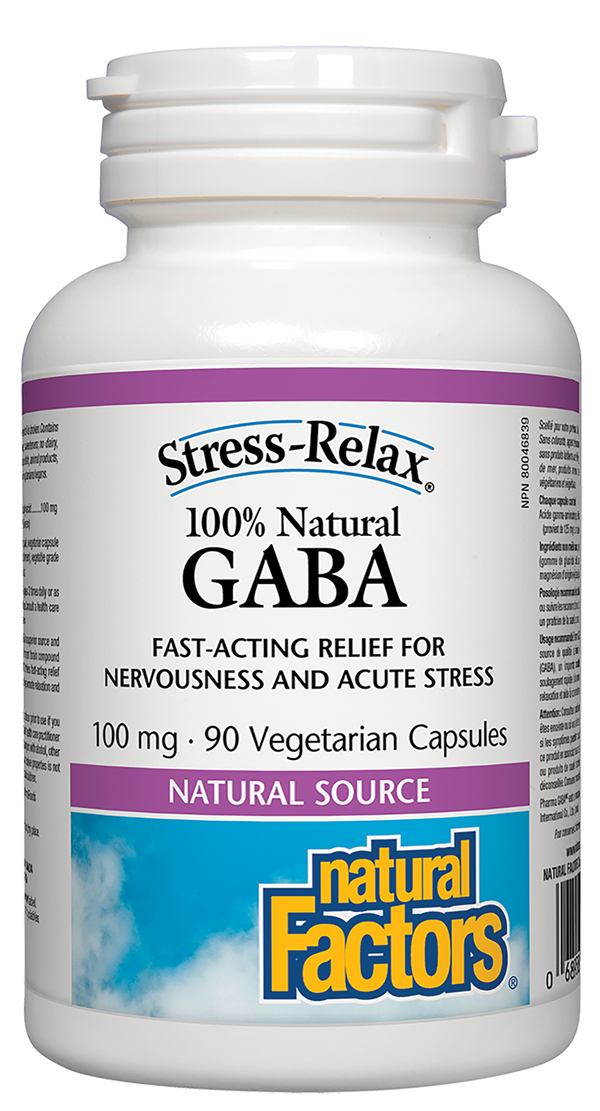 Natural Factors GABA 100 mg 90 Vegetarian Capsules - 1