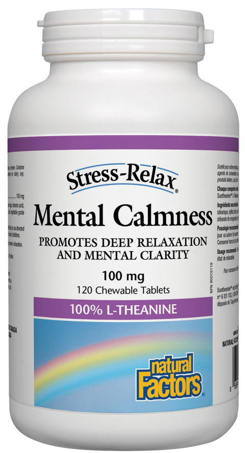 Natural Factors Mental Calmness 100 mg Chewable Tablets - 0