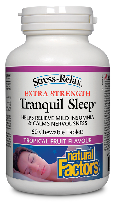 Natural Factors Tranquil Sleep Extra Strength 60 Chewable Tablets