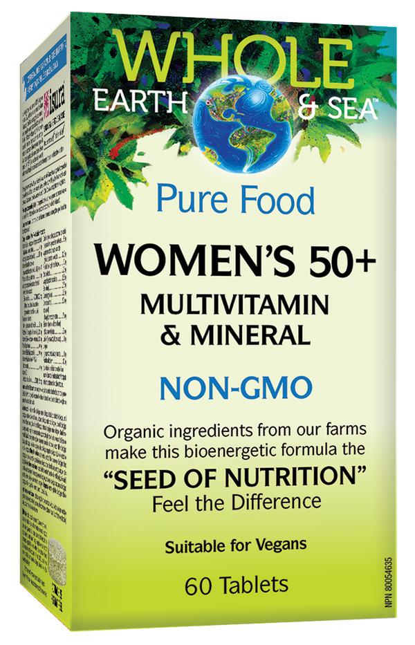 Natural Factors Whole Earth & Sea Women's 50+ Multivitamin & Mineral 60 Tablet - 1