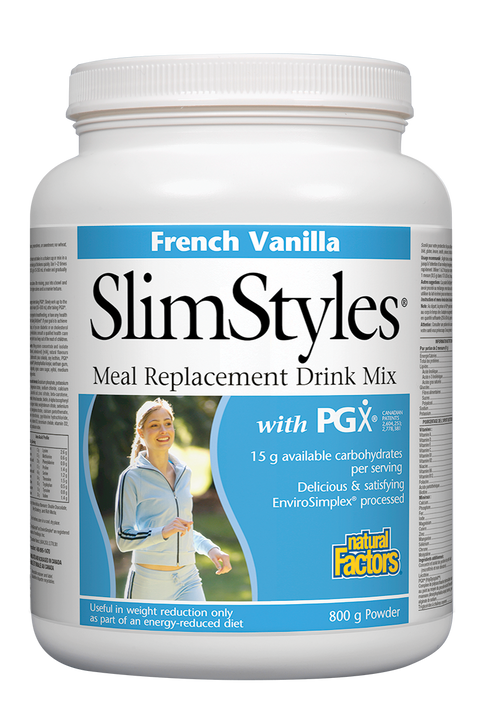 Natural Factors SlimStyles With PGX 800 g French Vanilla