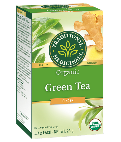 Traditional Medicinals Green Tea Ginger 20 Tea Bags