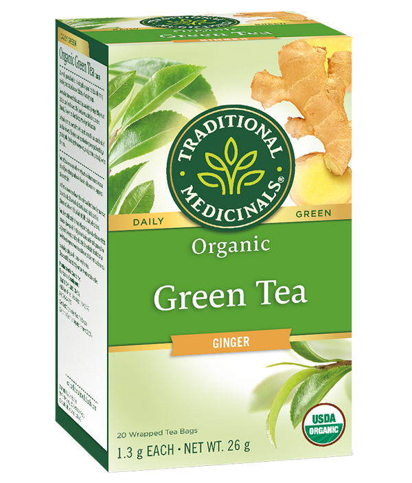 Traditional Medicinals Green Tea Ginger 20 Tea Bags - 1