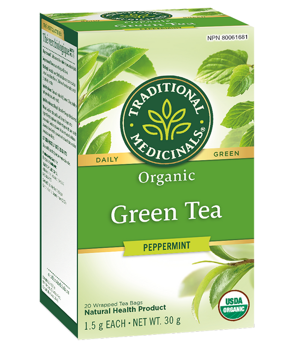 Traditional Medicinals Green Tea Peppermint 20 Tea Bags - 1