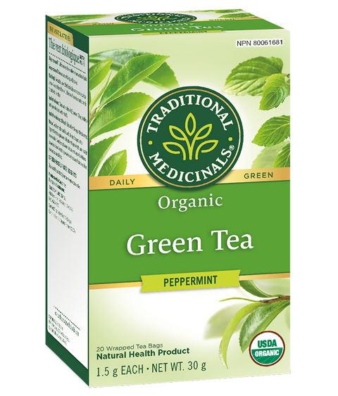 Traditional Medicinals Green Tea Peppermint 20 Tea Bags