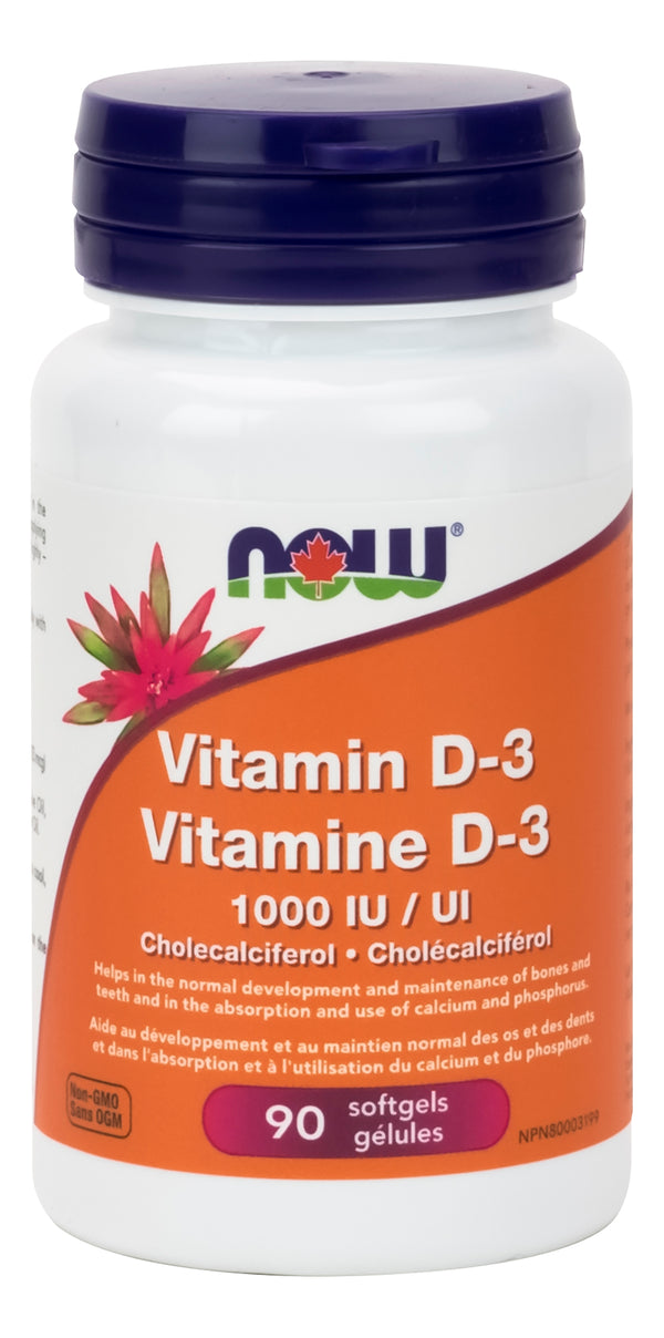 Now Vitamin D-3 1000IU Softgels - 1