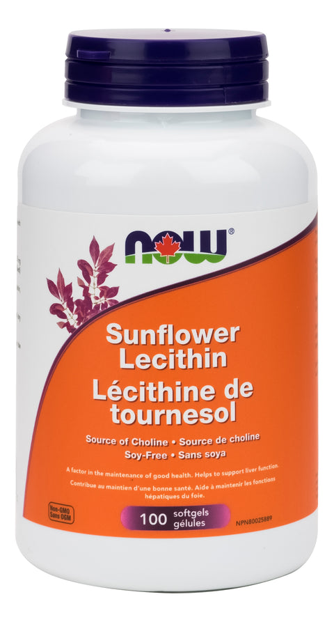 Now Sunflower Lecithin 100 Softgel
