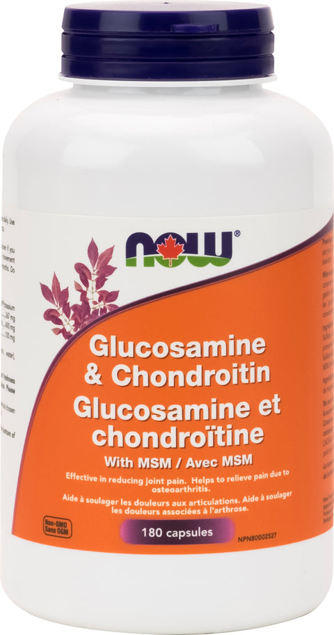 Now Glucosamine & Chondroitin with MSM 180 Capsules