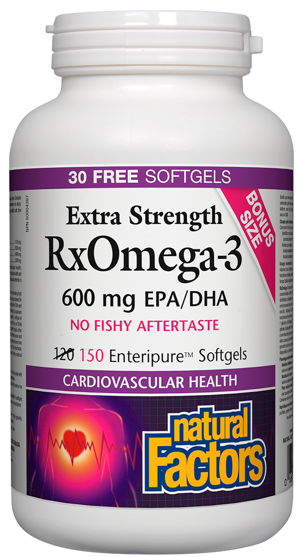 Natural Factors RxOmega-3 600 mg 150 Bonus Softgel - 1
