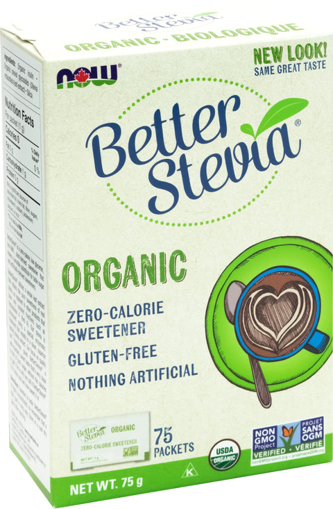 Now Better Stevia Organic 75 Packets