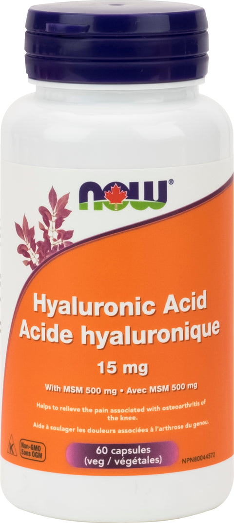 Now Hyaluronic Acid 15 mg 60 Veg. Capsules