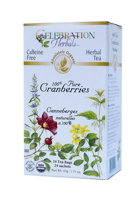 Celebration Herbals 100% Pure Cranberries 24 Tea Bags
