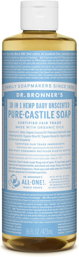 Dr. Bronner's All-One Pure-Castile Liquid Soap Baby Unscented - 0